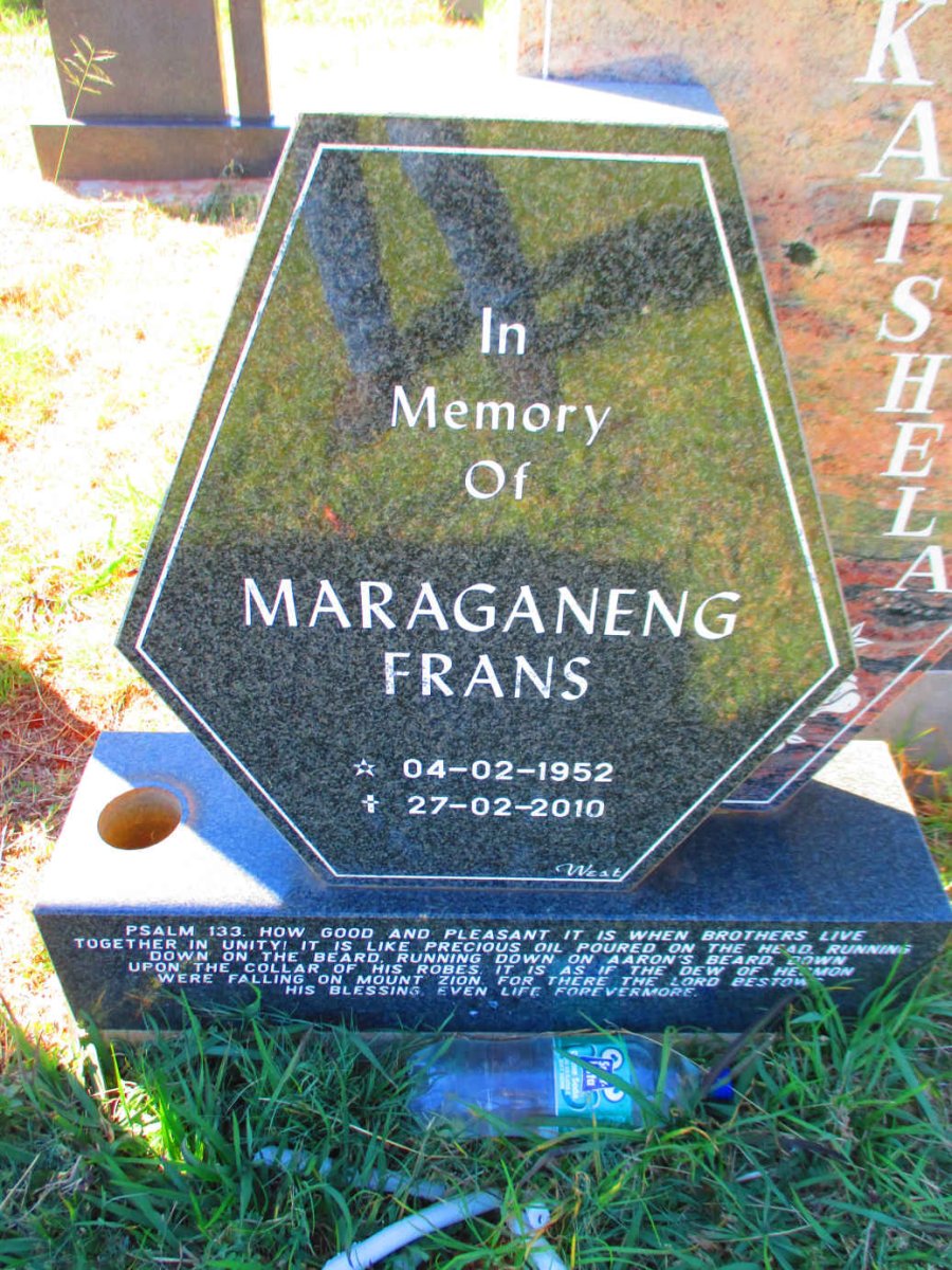 PHALAKATSHELA Maraganeng Frans 1952-2010