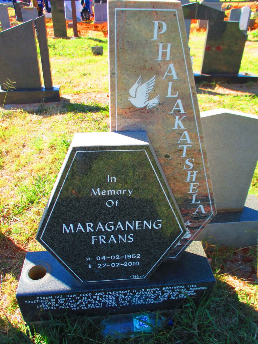 PHALAKATSHELA Maraganeng Frans 1952-2010
