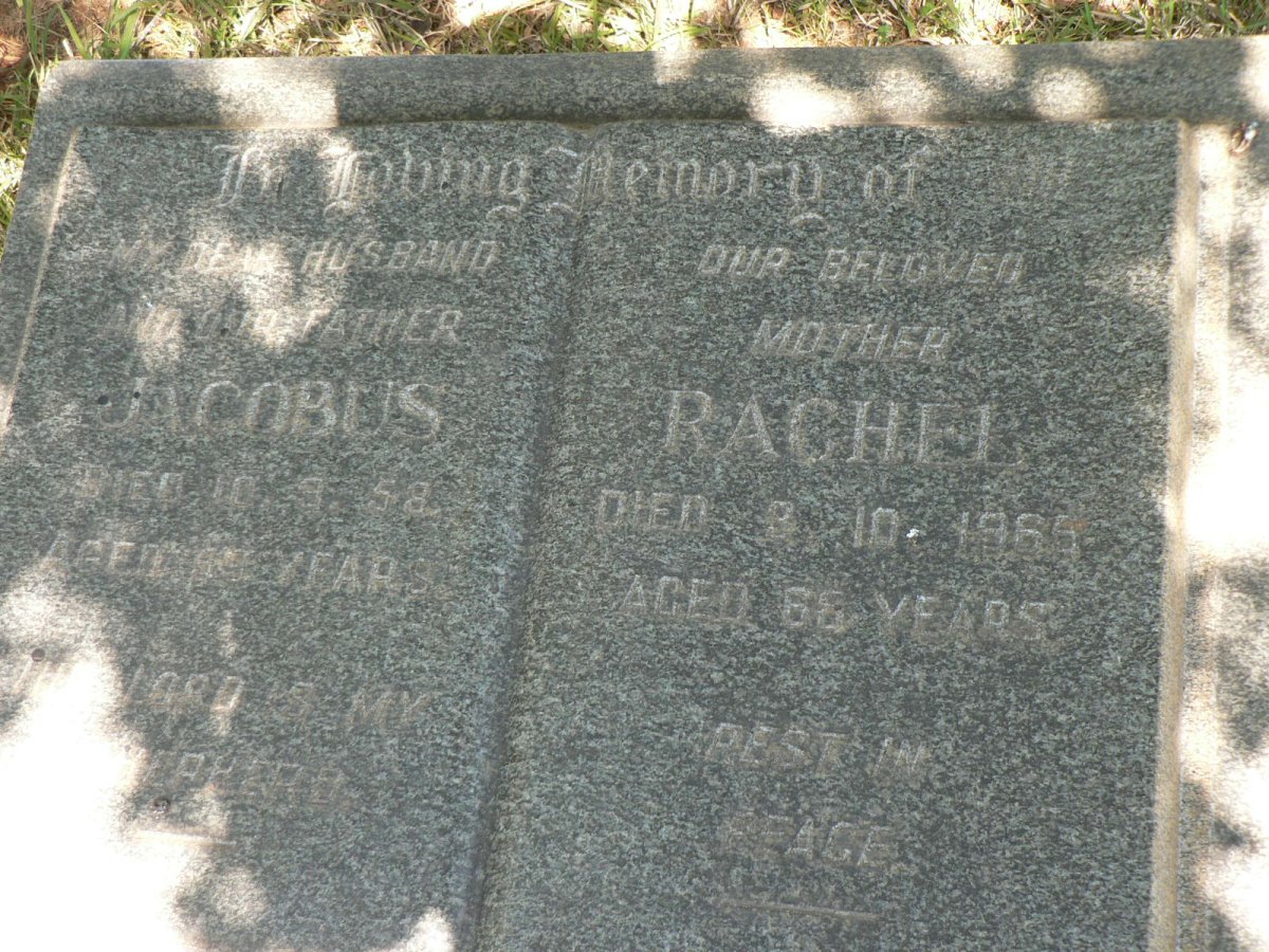 PHILLIPS Jacobus -1958 &amp; Rachel -1965