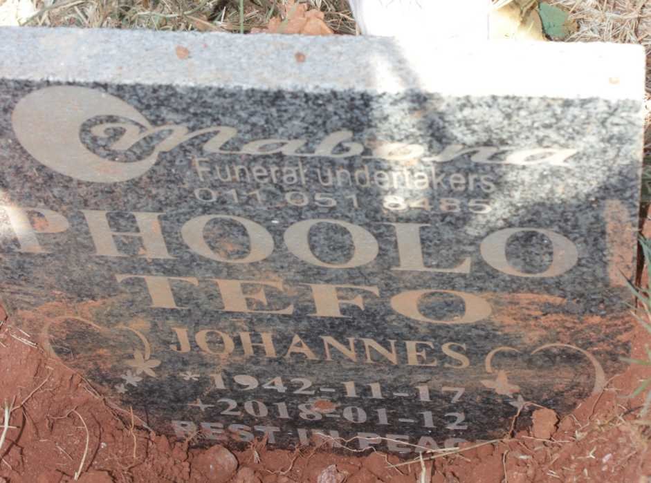 PHOOLO Tefo Johannes 1942-2018