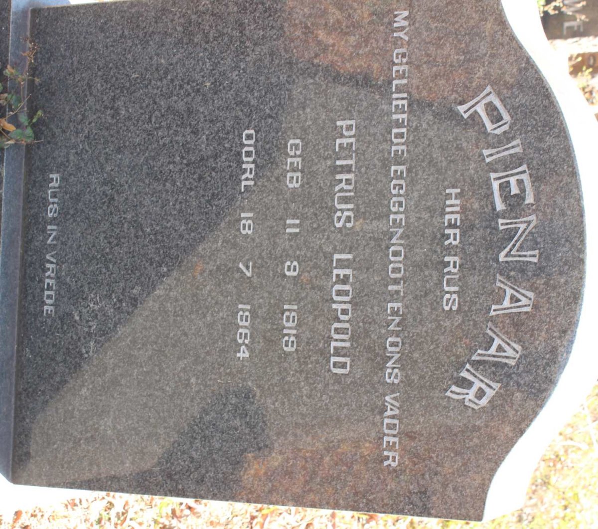PIENAAR Petrus Leopold 1919-1964