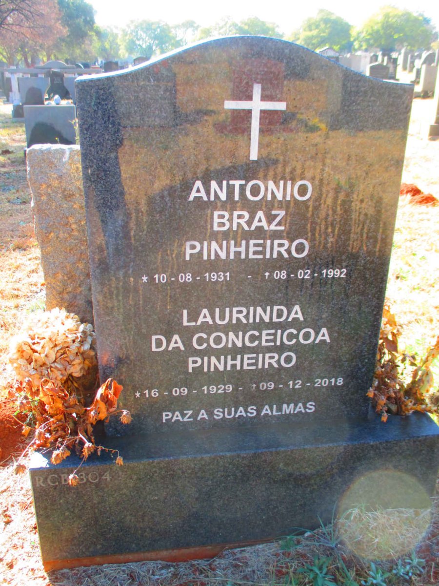 PINHEIRO Antonio Braz 1931-1992 &amp; Laurinda Da Conceicoa 1929-2018
