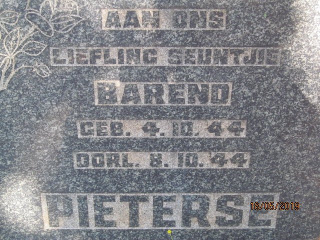 PIETERSE Barend 1944-1944