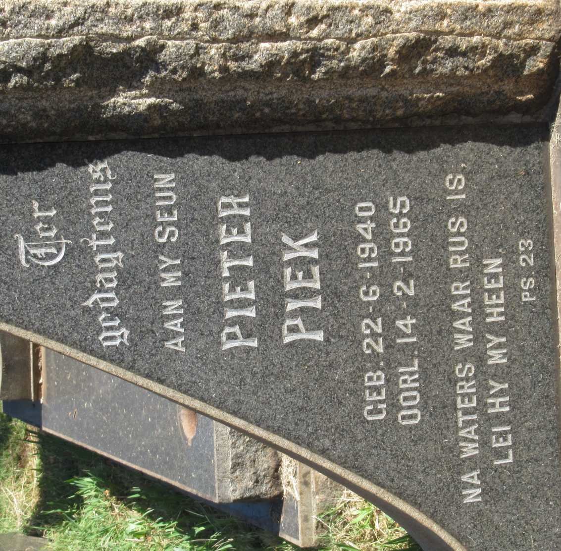 PIEK Pieter 1940-1965