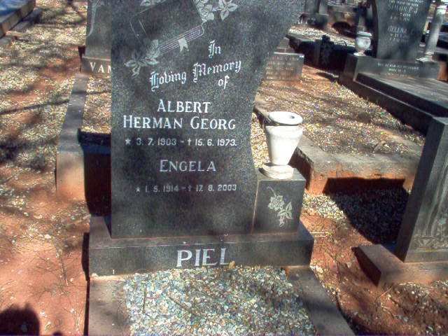 PIEL Albert Herman Georg 1903-1973 &amp; Engela 1914-2003
