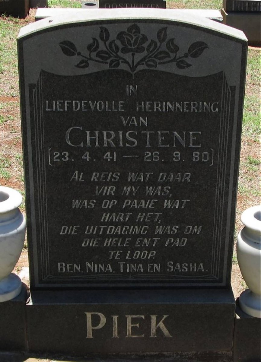 PIEK Christene 1941-1980