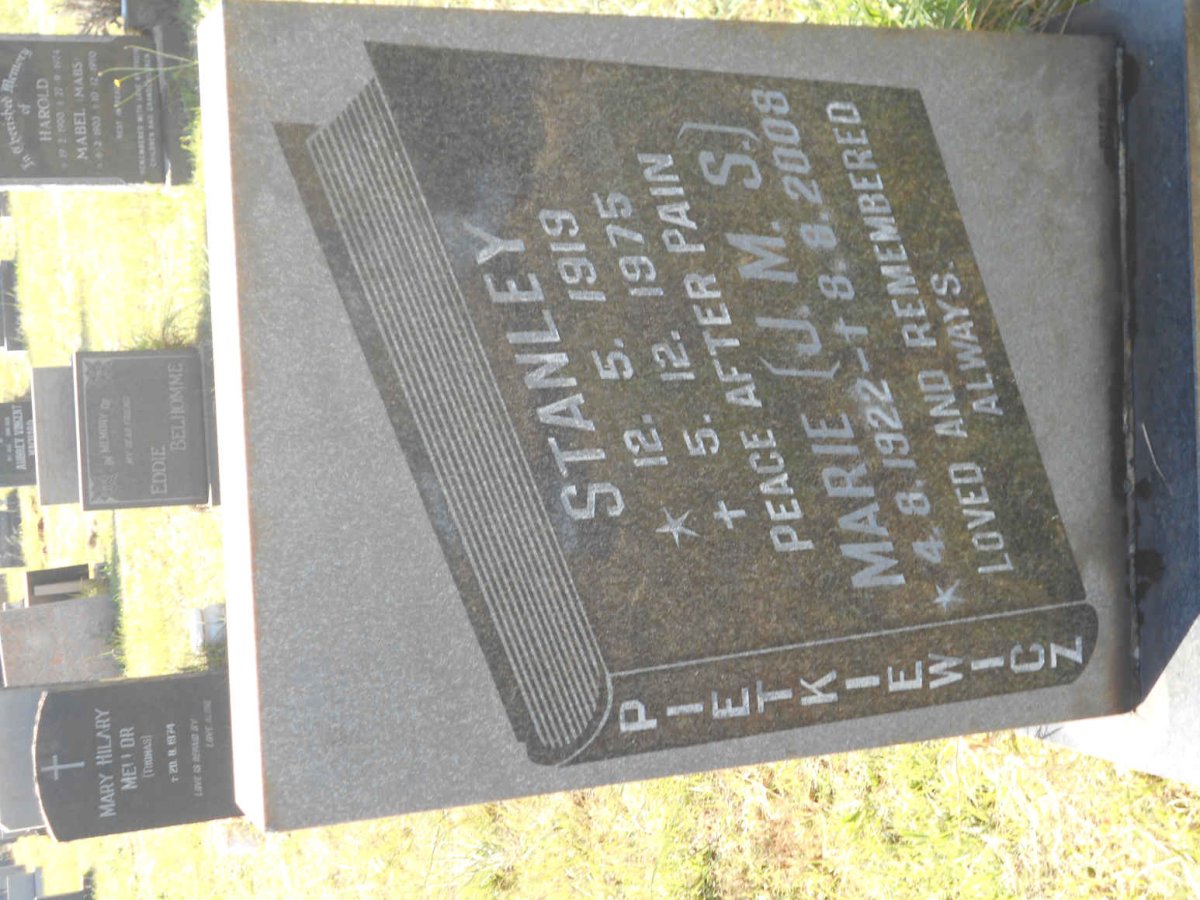 PIETKIEWICZ Stanley 1919-1975 &amp; J.M.S. 1922-2008