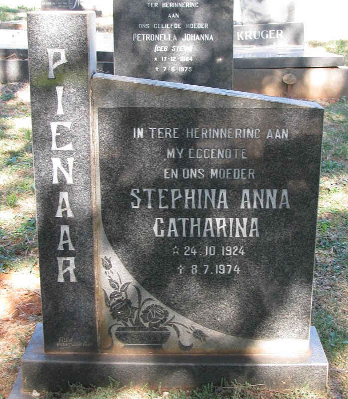 PIENAAR Stephina Anna Catharina 1924-1974