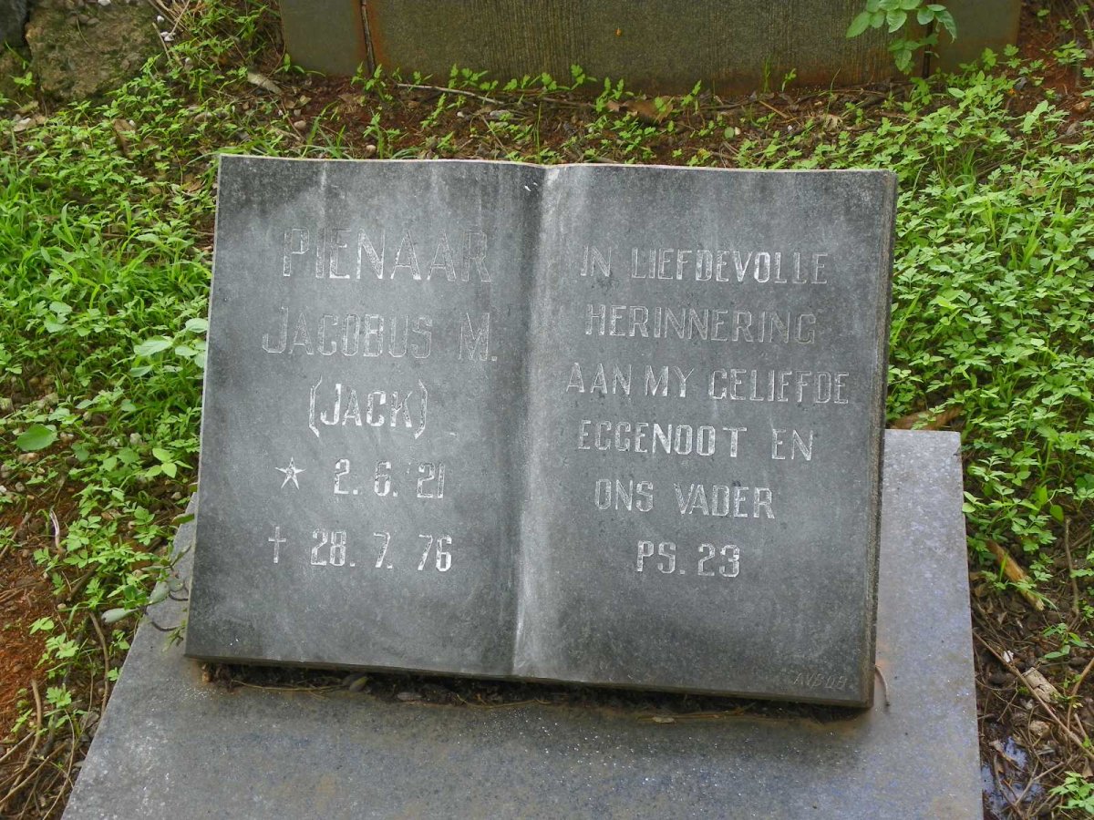 PIENAAR Jacobus M. 1921-1976