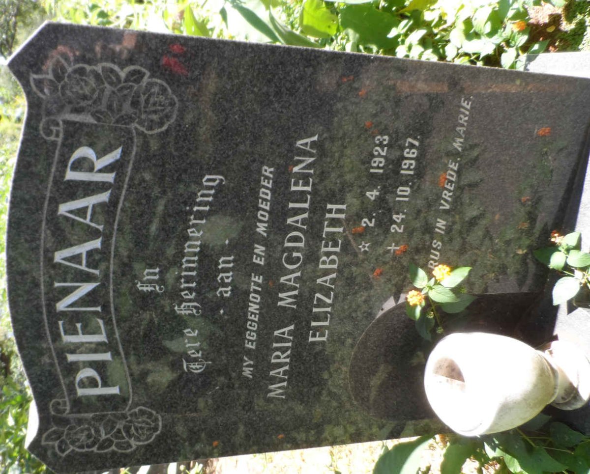 PIENAAR Maria Magdalena Elizabeth 1923-1967