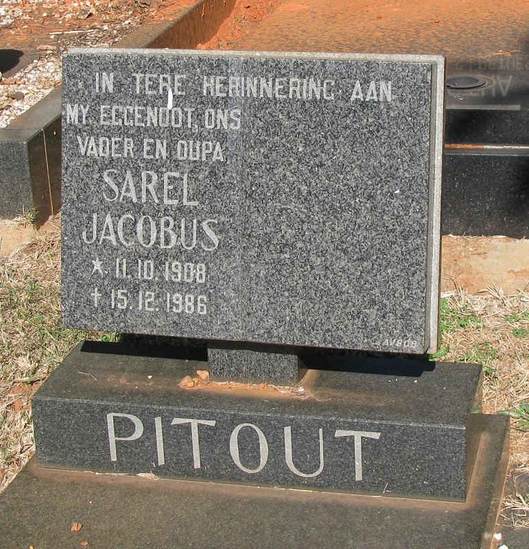 PITOUT Sarel Jacobus 1908-1986