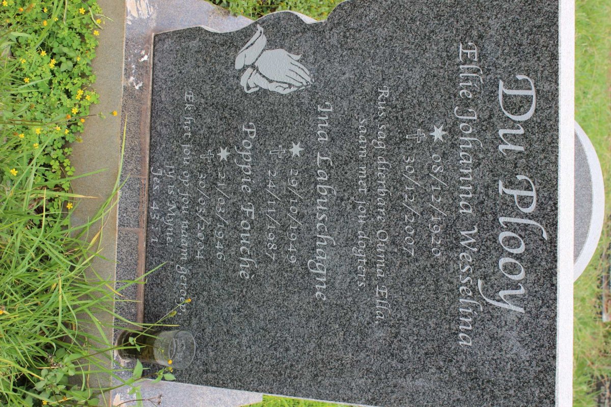 PLOOY Ellie Johanna Wesselina, du 1920-2007 :: LABUSCHAGNE Ina 1949-1987 :: FOUCHÉ Poppie 1946-2004