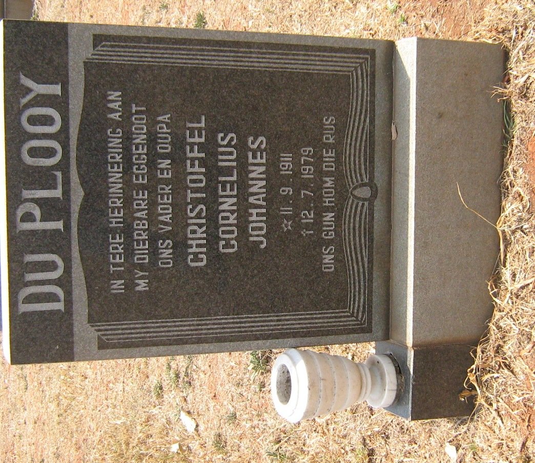 PLOOY Christoffel Cornelius Johannes, du 1911-1979