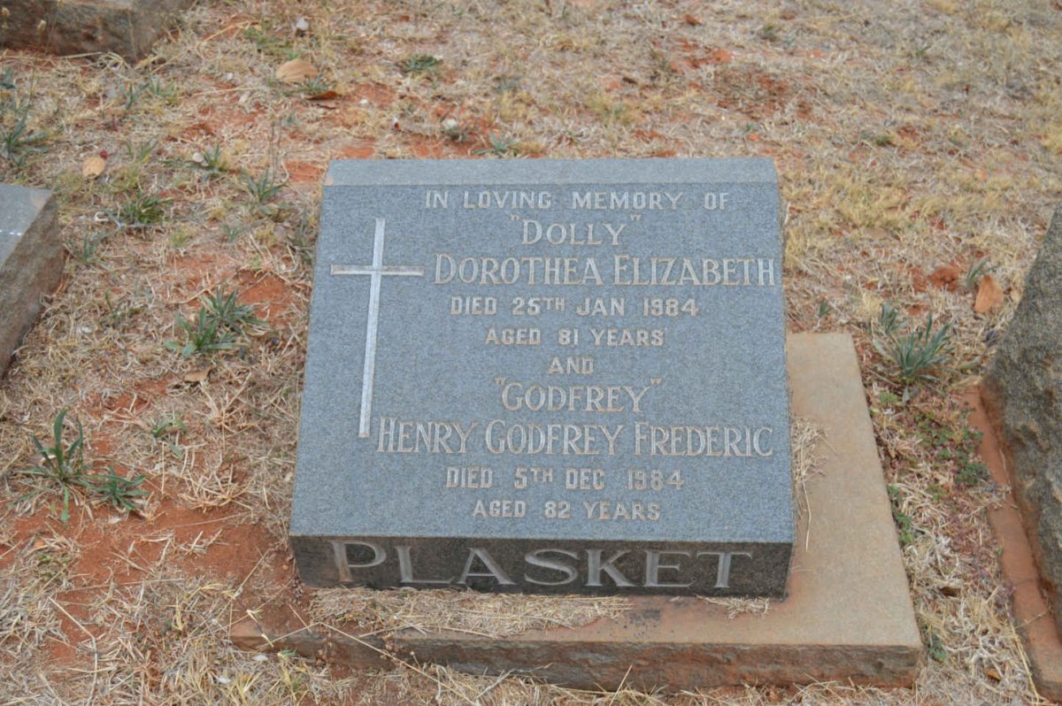 PLASKET Henry Godfrey Frederic -1984 &amp; Dorothea Elizabeth -1984