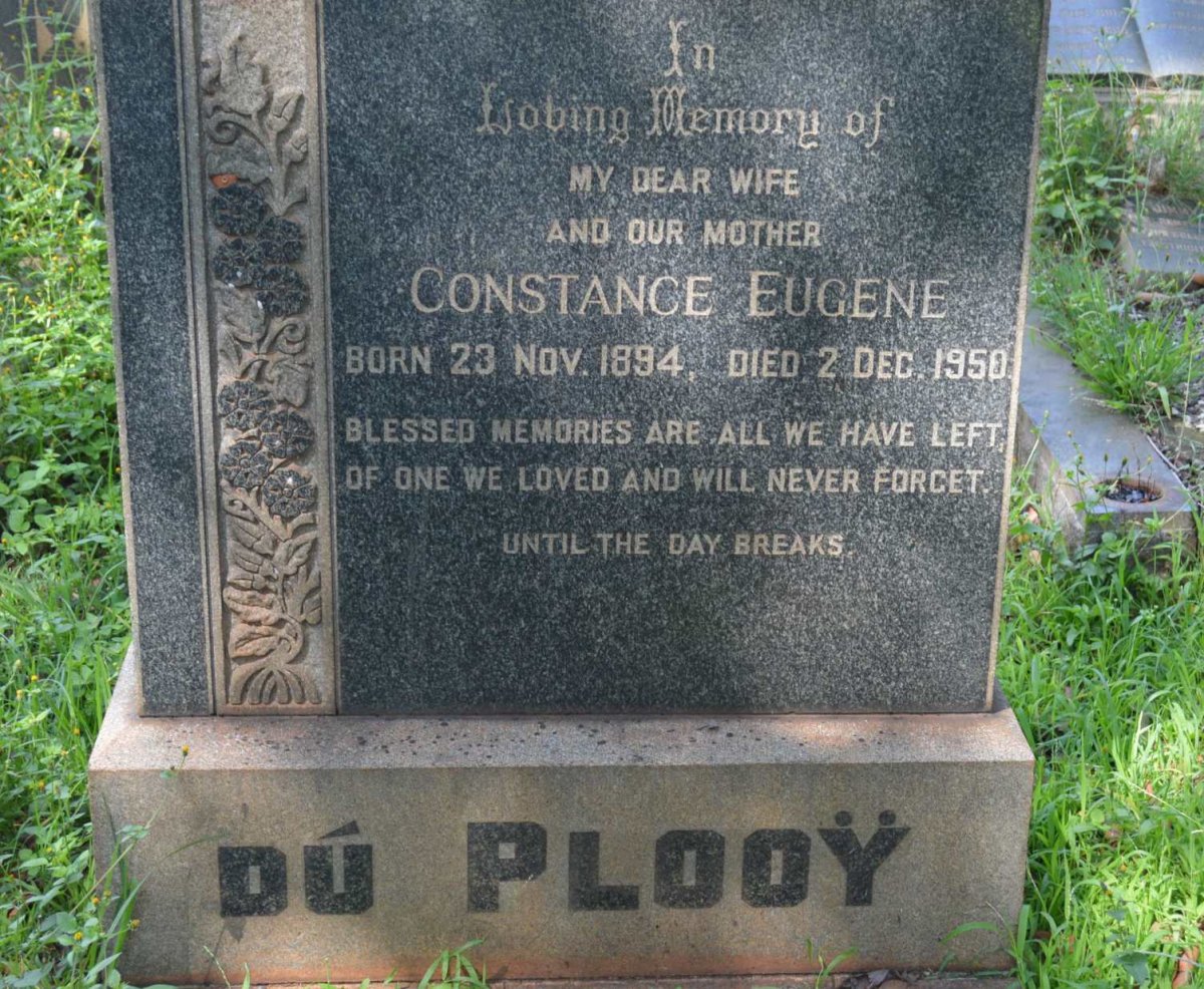 PLOOY Constance Eugene, du 1894-1950