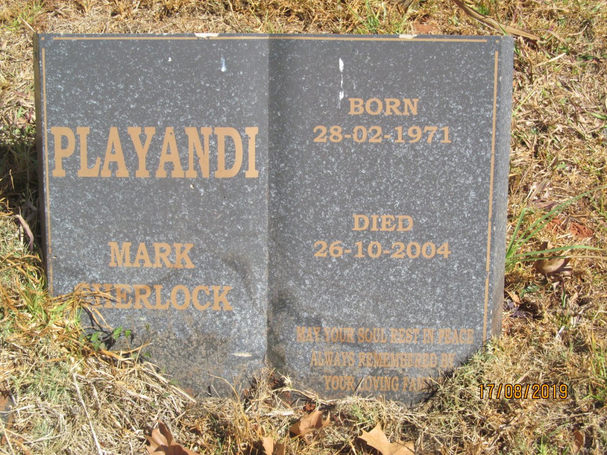 PLAYANDI Mark Sherlock 1971-2004