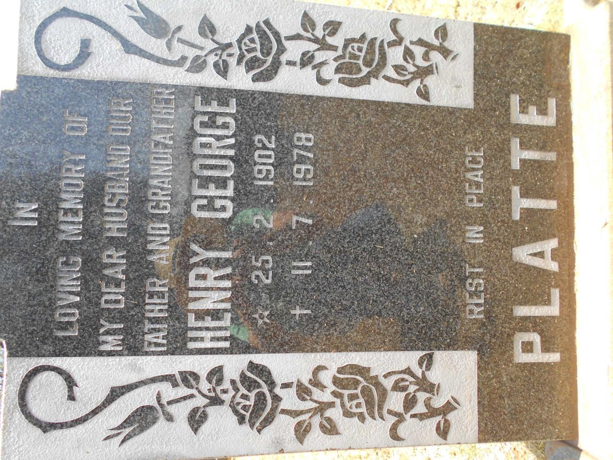 PLATTE Henry George 1902-1978