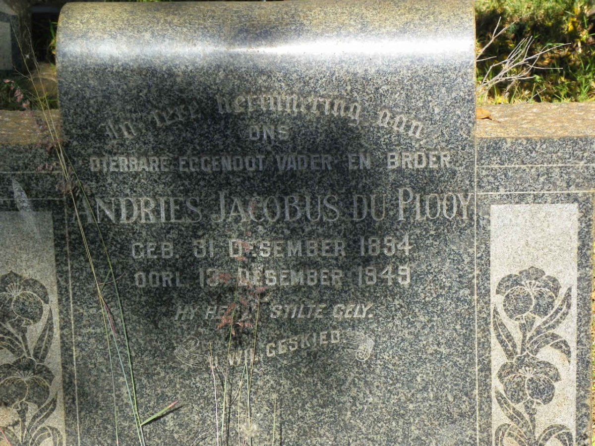 PLOOY Andries Jacobus, du 1894-1949
