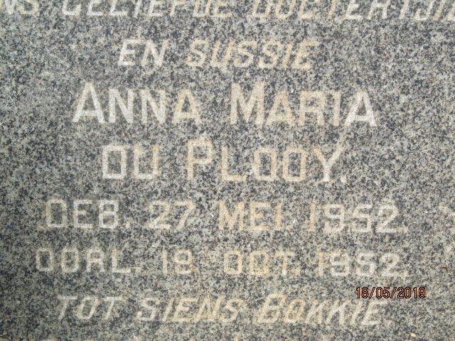 PLOOY Anna Maria, du 1952-1952