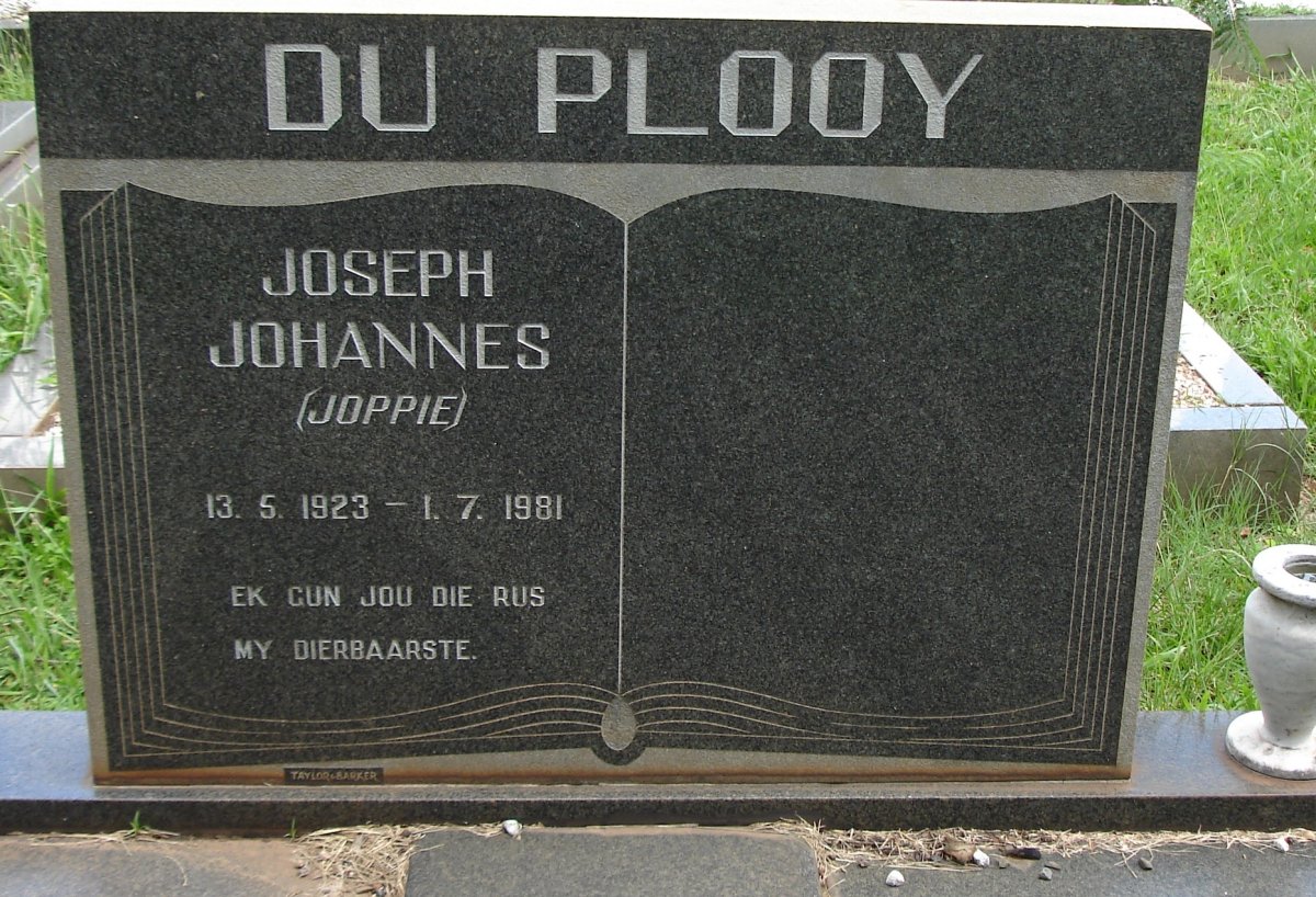 PLOOY Joseph Johannes, du 1923-1981