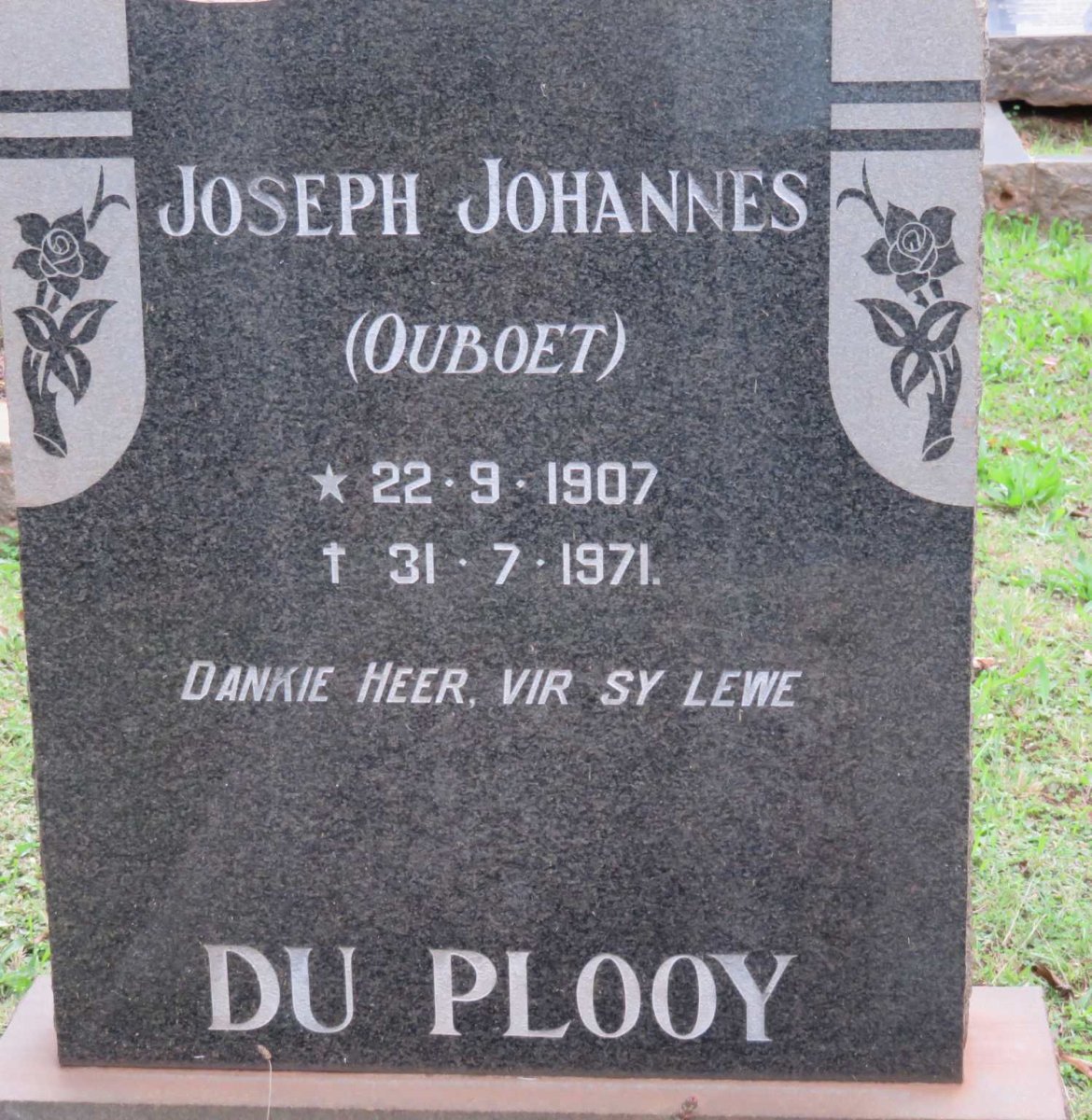 PLOOY Joseph Johannes, du 1907-1971
