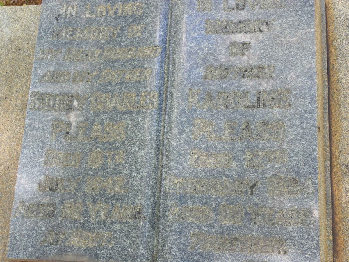 PLEASS Sidney Charles -1942 &amp; Karoline -1964