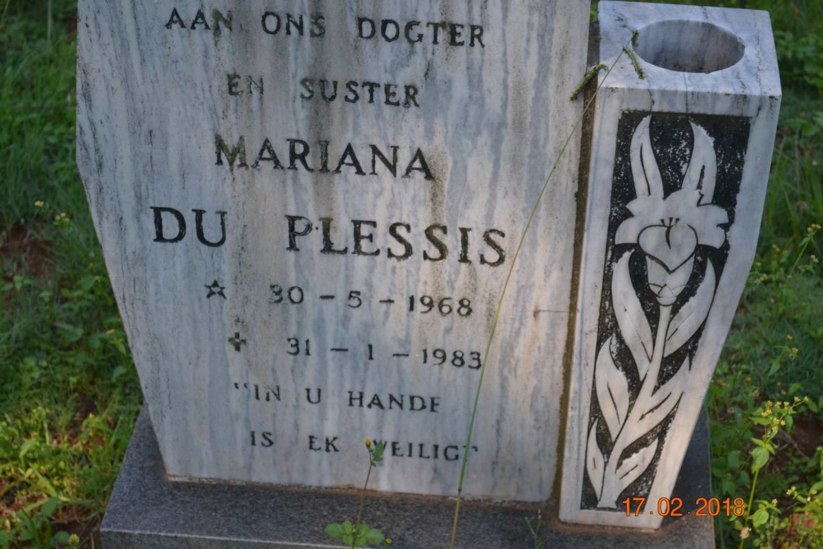 PLESSIS Mariana, du 1968-1983