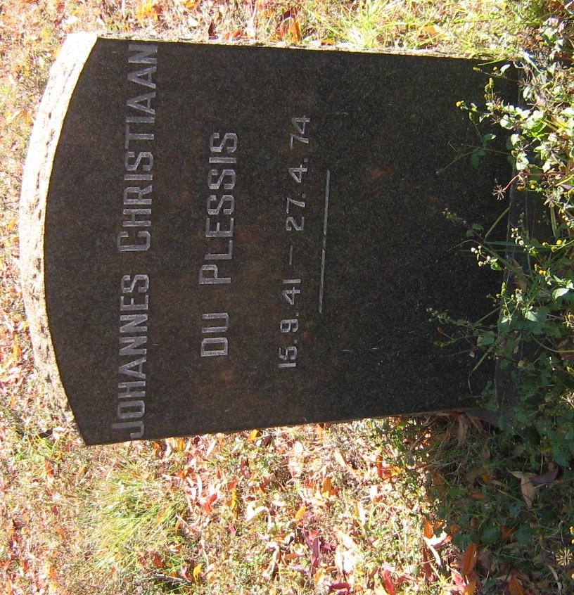 PLESSIS Johannes Christiaan, du 1941-1974