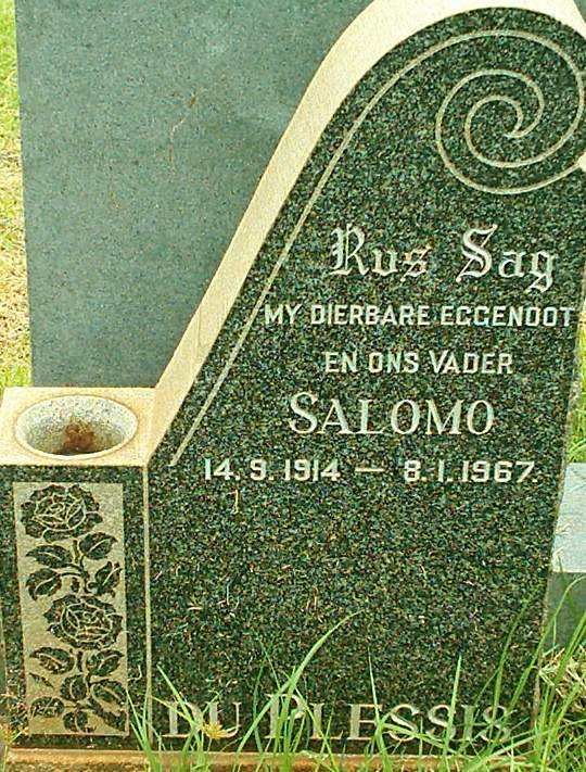 PLESSIS Salomo, du 1914-1967