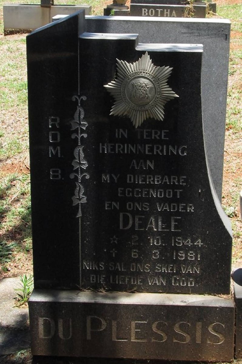 PLESSIS Deale, du 1944-1981