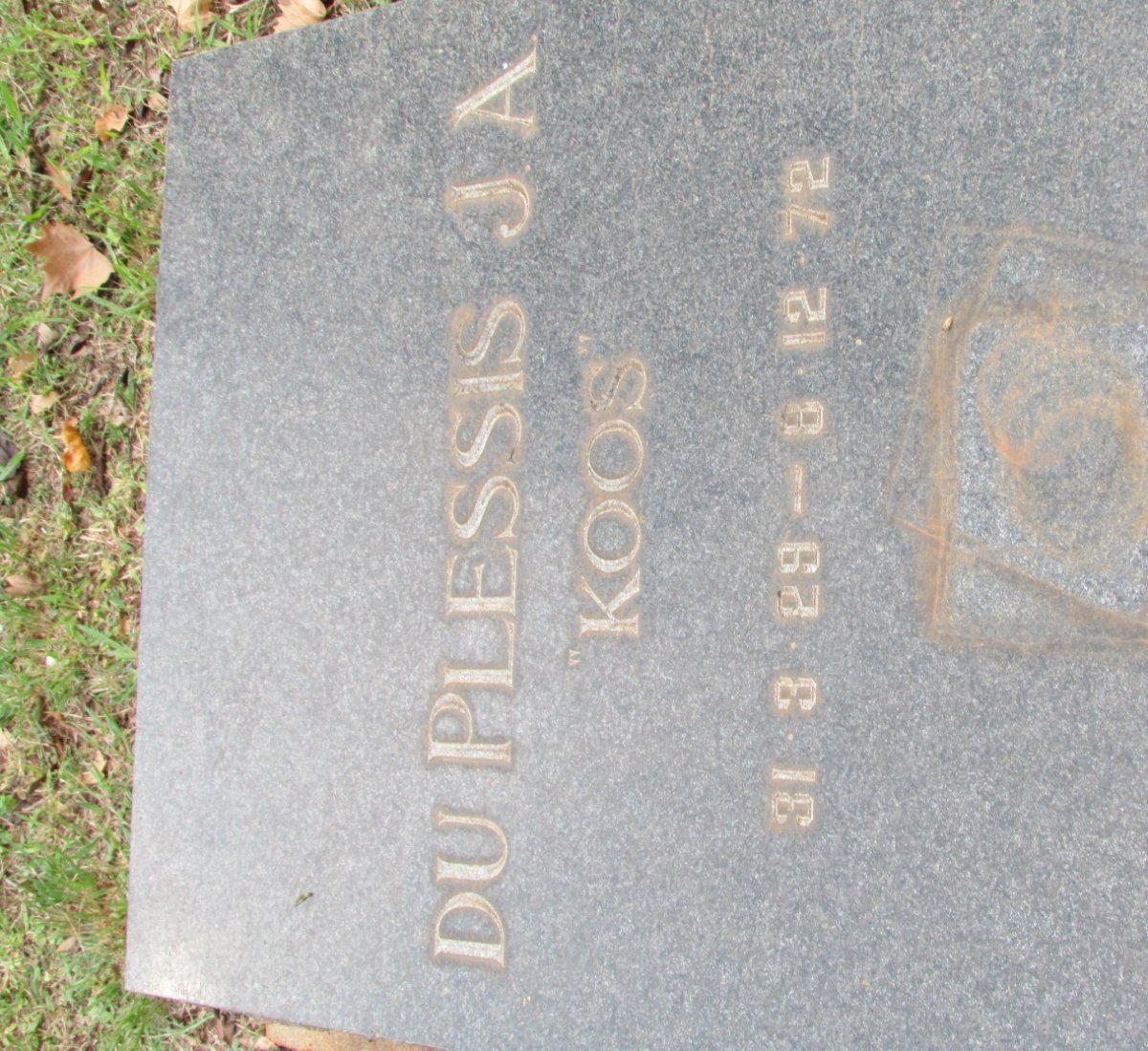 PLESSIS J.A., du 1929-1972