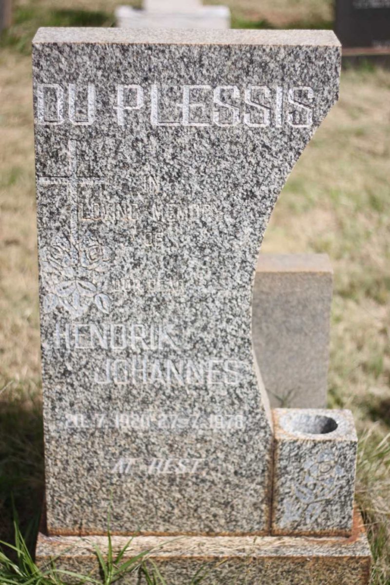 PLESSIS Hendrik Johannes, du 192?-1978