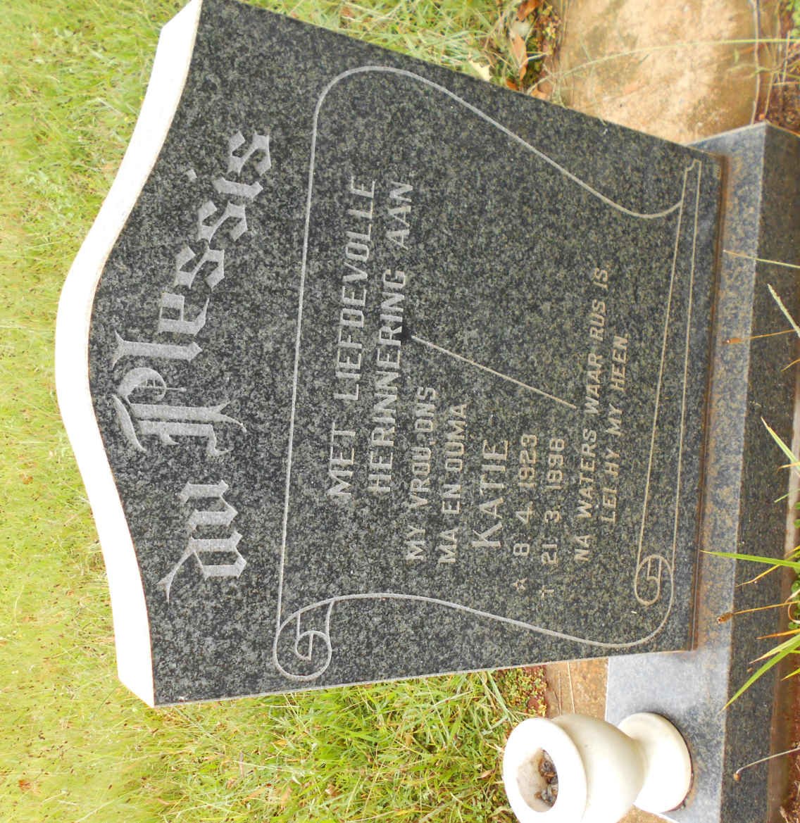 PLESSIS Katie, du 1923-1996