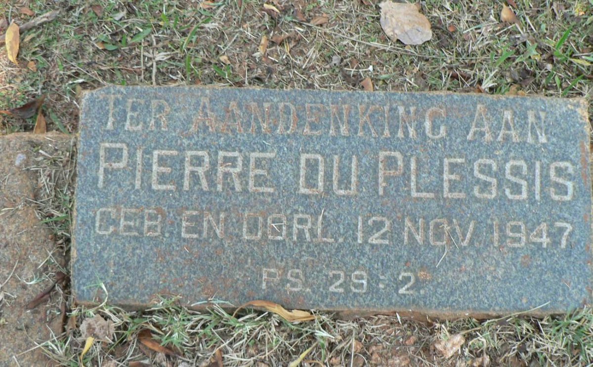 PLESSIS Pierre, du 1947-1947