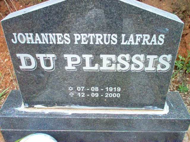 PLESSIS Johannes Petrus Lafras, du 1919-2000