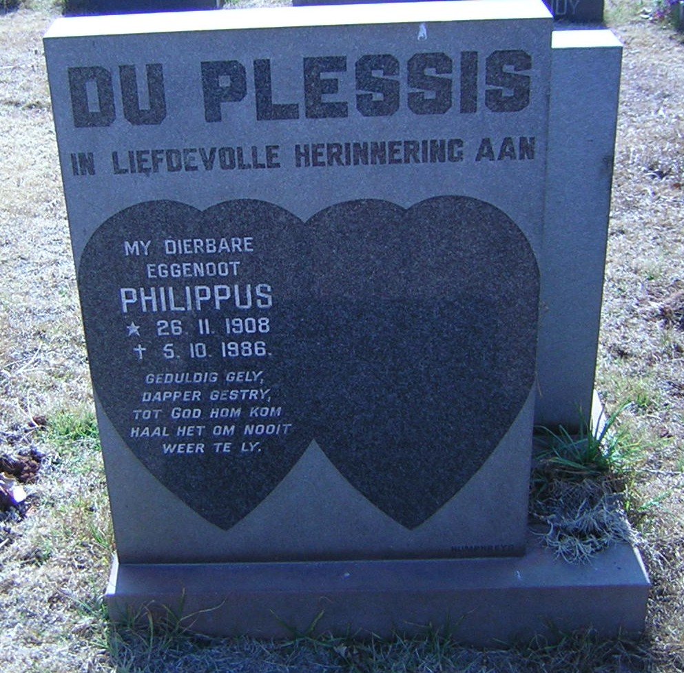 PLESSIS Philippus, du 1908-1986
