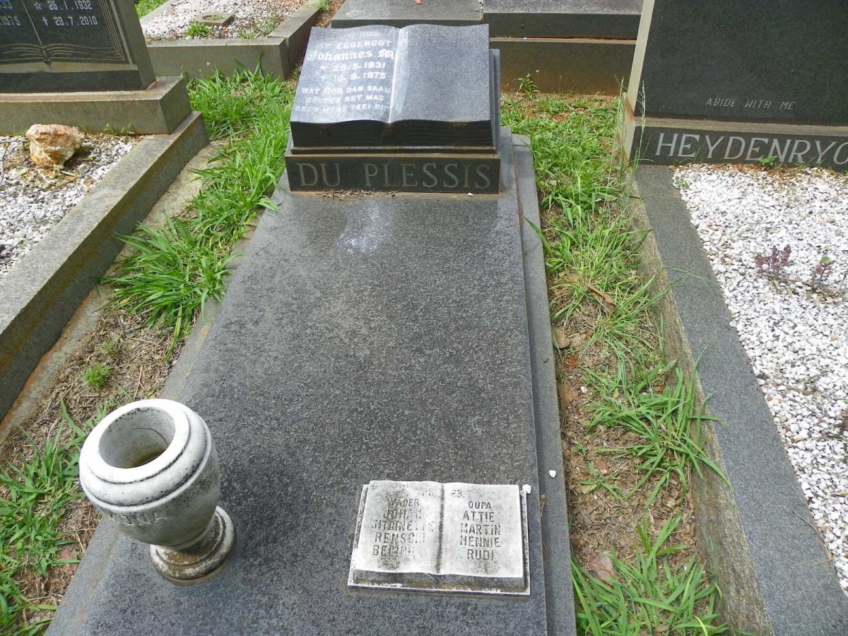PLESSIS Johannes M., du 1931-1975