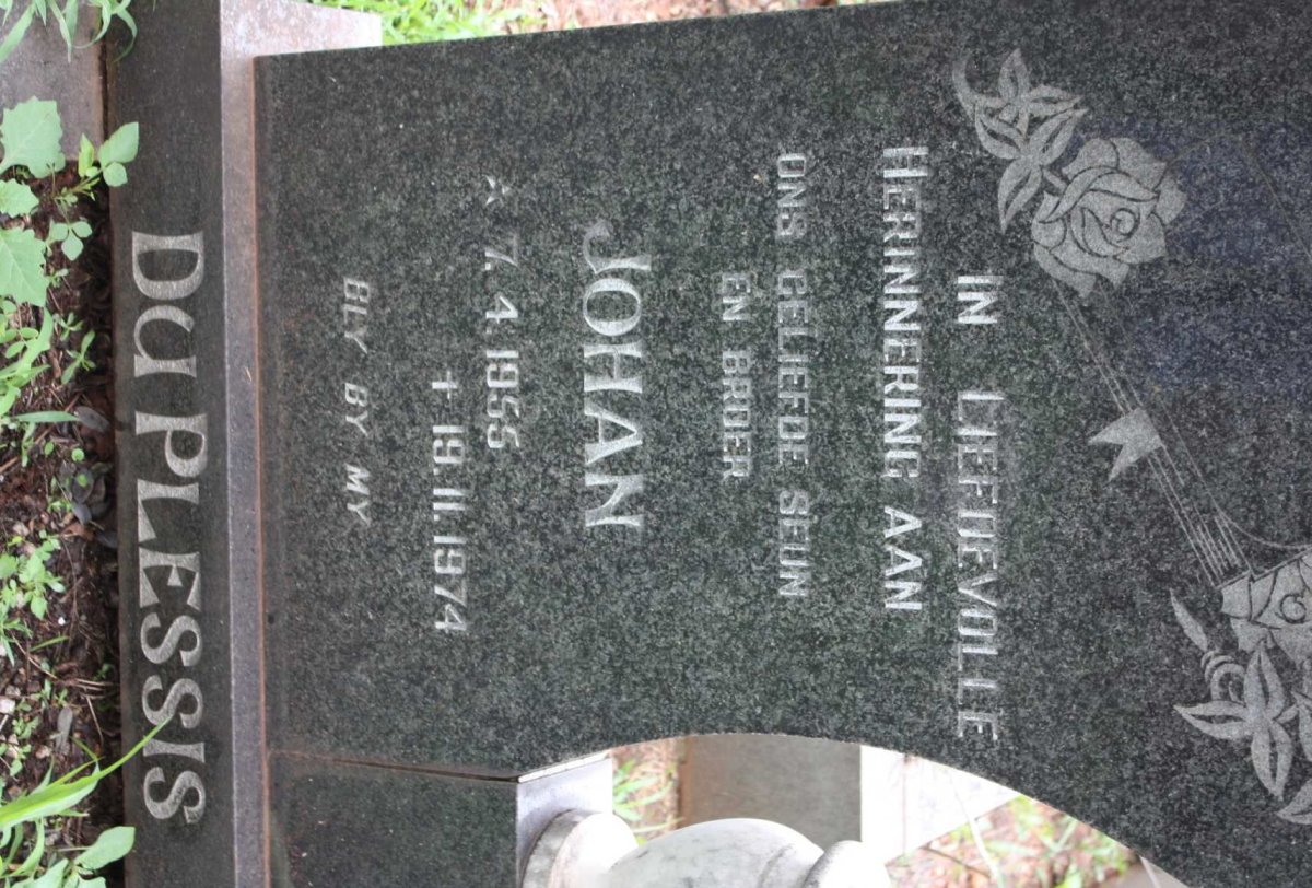 PLESSIS Johan, du 1955-1974