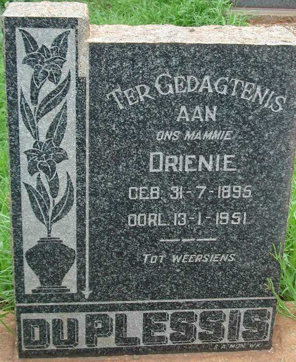 PLESSIS Drienie, du 1895-1951