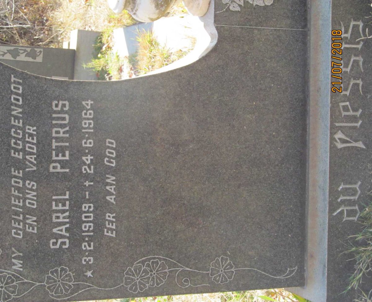 PLESSIS Sarel Petrus, du 1909-1964