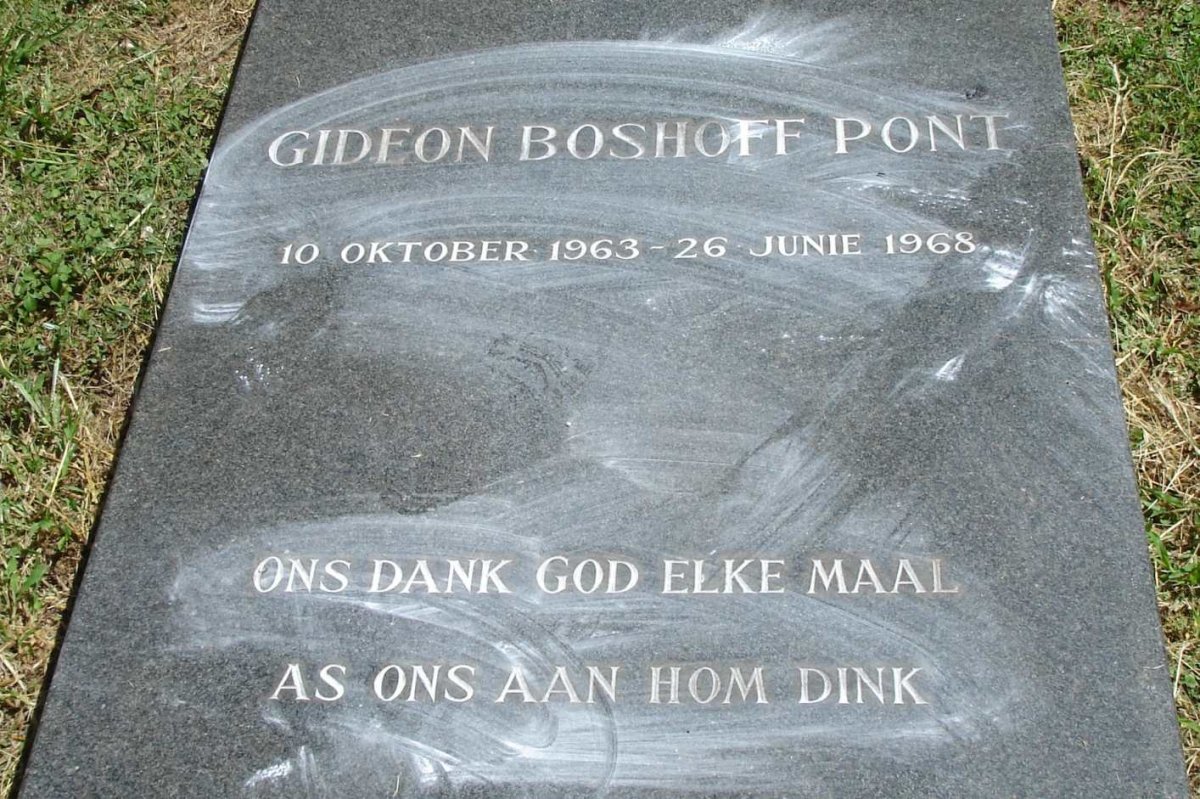 PONT Gideon Boshoff 1963-1968