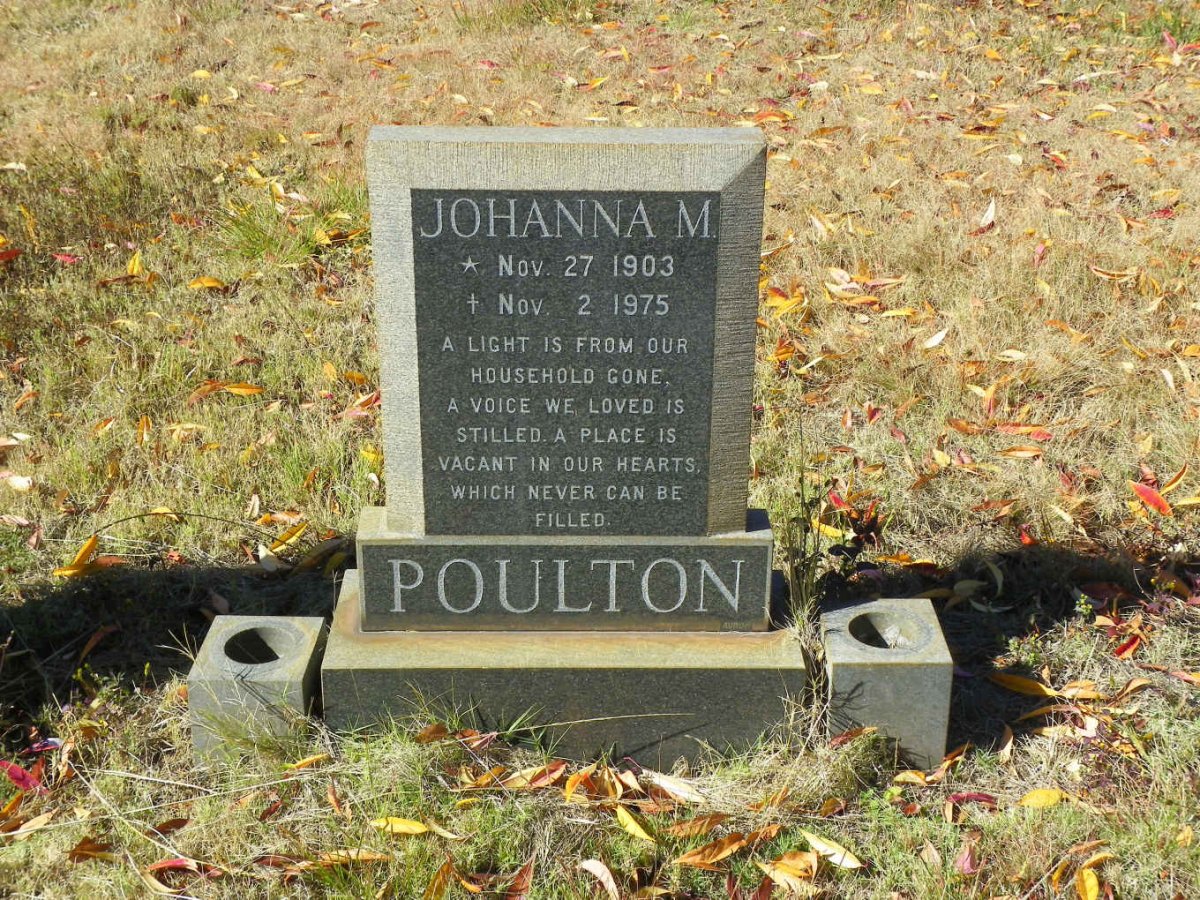 POULTON Johanna M. 1903-1975