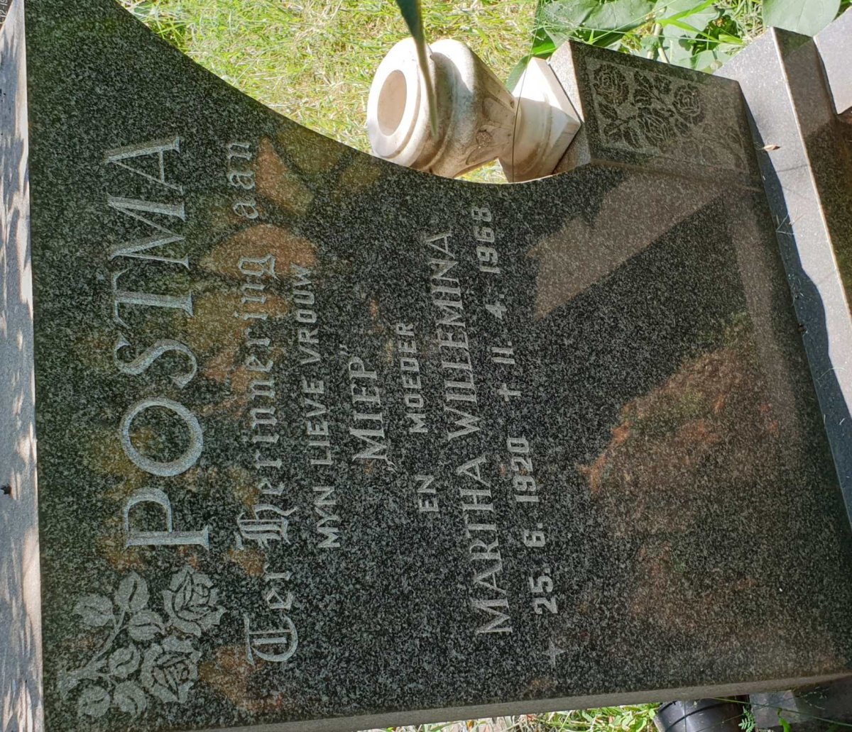 POSTMA Martha Willemina 1920-1968