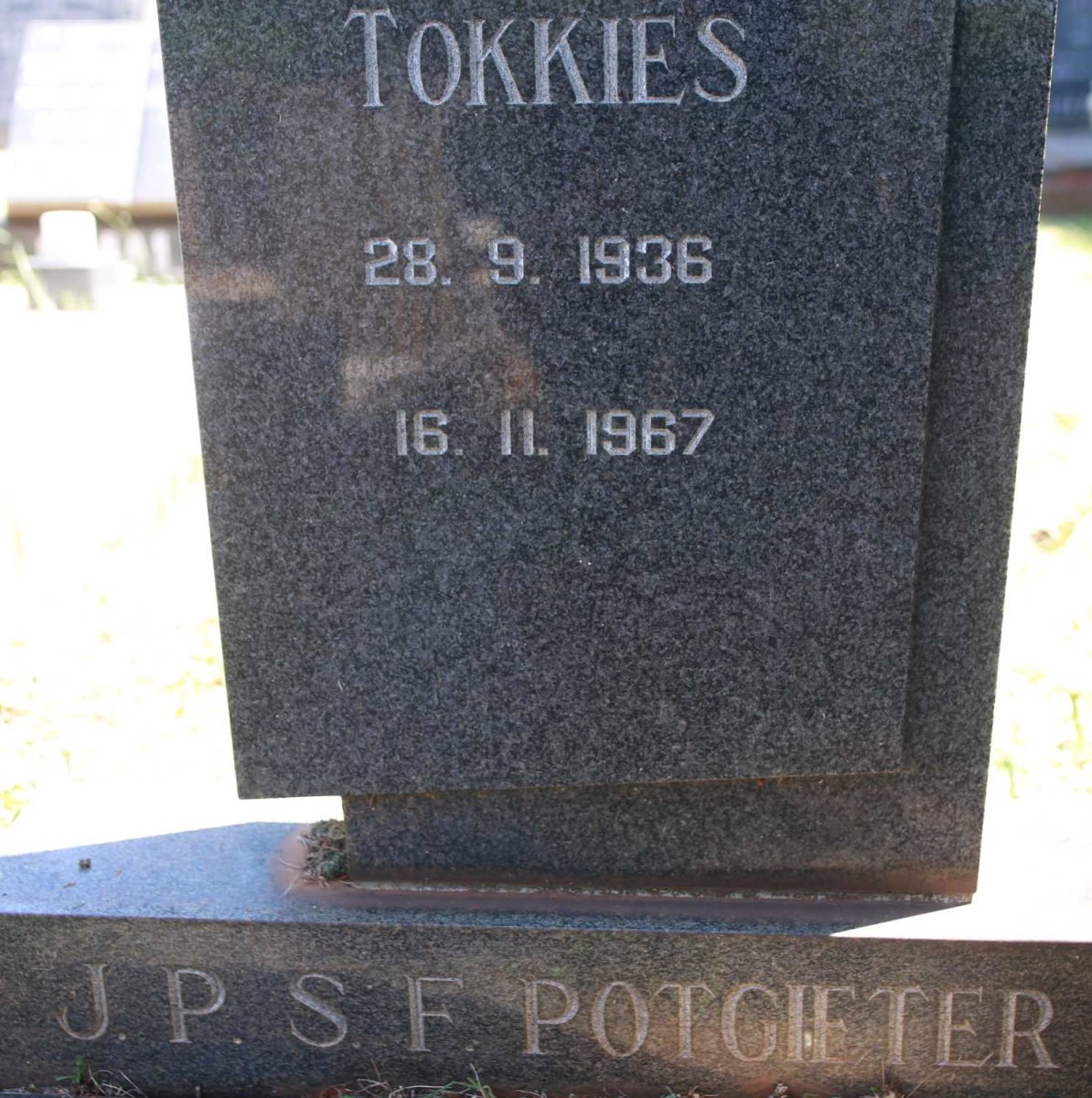 POTGIETER J.P.S.F. 1936-1967