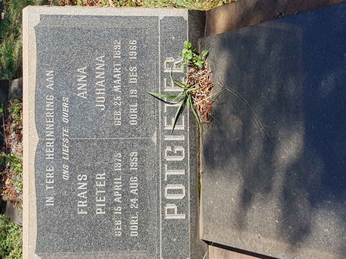 POTGIETER Frans Pieter 1875-1959 &amp; Anna Johanna 1892-1966