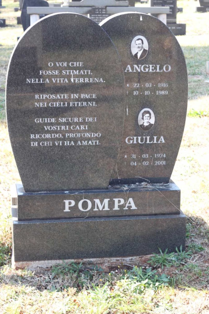 POMPA Angelo 1916-1989 &amp; Giulia 1924-2001
