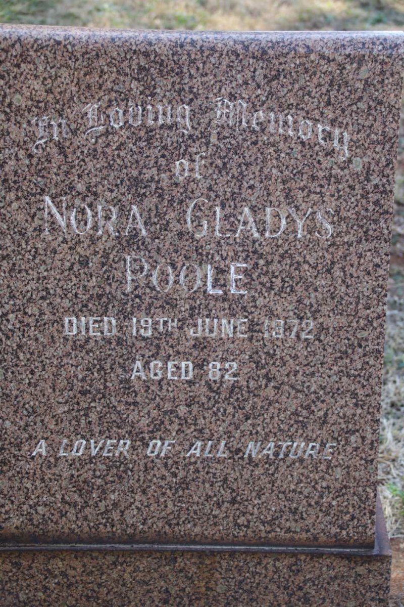 POOLE Nora Gladys -1972