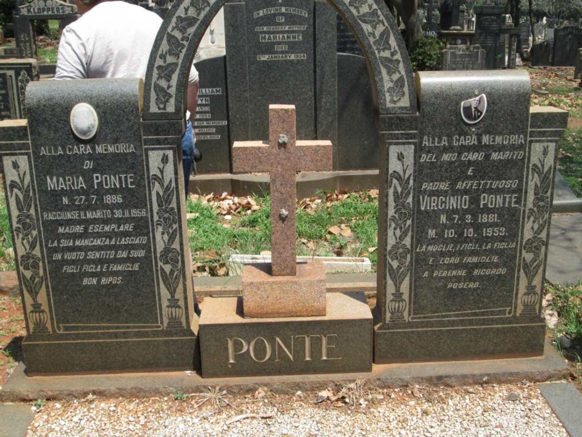 PONTE Virginio 1881-1953 &amp; Maria 1886-1956