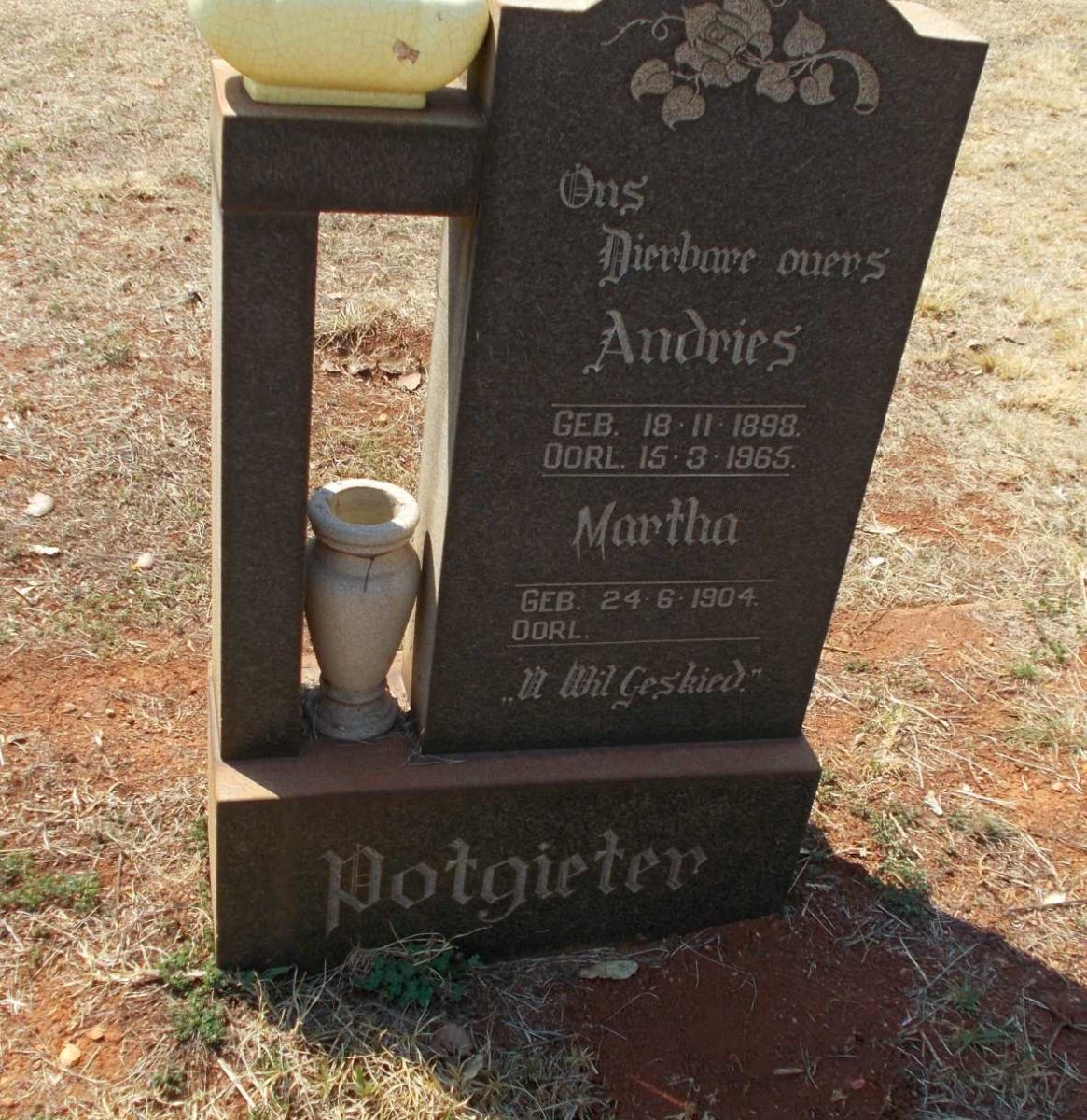 POTGIETER Andries 1898-1965 &amp; Martha 1904-