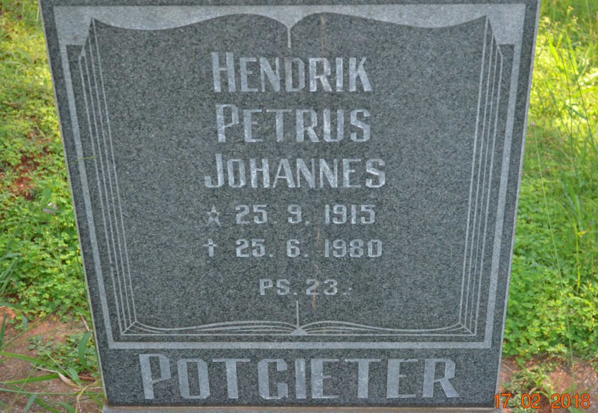 POTGIETER Hendrik Petrus Johannes 1915-1980